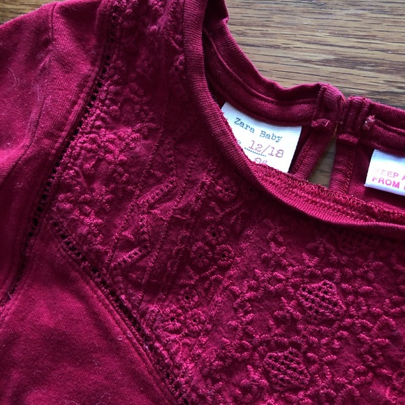 Long sleeve t-shirt. Color is really red. - Picture 3 of 3